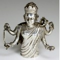 RAR : statueta hindusa "Lakshmi". argint masiv. manufactura. India